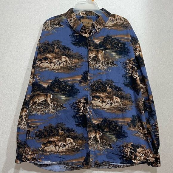 Magellan Sportswear Deer Theme Button Up Shirt XXL - Picture 1 of 9